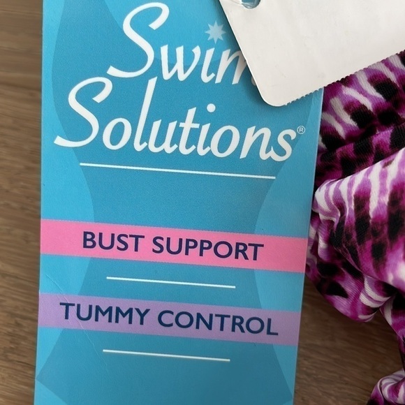 Nwt Swim Solutions Spring Play V-Neck Swimdress - Picture 9 of 9